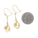Yellow Gold Akoya Pearl Dangle Earrings - 14k Beads Pierced