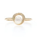 Yellow Gold Akoya Pearl Solitaire Ring - 10k Bead