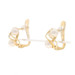 Yellow Gold Akoya Pearl Wave Two-Stone Drop Earrings - 14k Beads Pierced