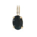 Yellow Gold Blue Sapphire Solitaire Pendant - 14k Oval .87ct