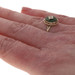 Yellow Gold Nephrite Jade Diamond Ring - 10k Oval Cabochon