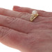 Yellow Gold Akoya Pearl Diamond Bypass Ring - 10k Bead