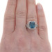 Le Vian London Blue Topaz Diamond Halo Ring - White Gold 14k Cushion 4.50ctw
