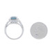 Le Vian London Blue Topaz Diamond Halo Ring - White Gold 14k Cushion 4.50ctw