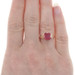 Rose Gold Lab-Created Ruby Edwardian Solitaire Ring - 10k Emerald 1.60ct Antique