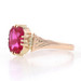 Rose Gold Lab-Created Ruby Edwardian Solitaire Ring - 10k Emerald 1.60ct Antique