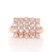 Rose Gold Morganite Cluster Cocktail Ring - 10k Round 2.00ctw