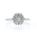 White Gold Diamond Cluster Ring - 10k Round Brilliant .33ctw Floral Engagement