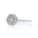 White Gold Diamond Cluster Ring - 10k Round Brilliant .33ctw Floral Engagement