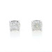 White Gold Diamond Stud Earrings - 14k Round Brilliant .50ctw Pierced