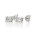 White Gold Diamond Stud Earrings - 14k Round Brilliant .50ctw Pierced