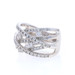 White Gold Diamond Crossover Band - 14k Round Brilliant 1.00ctw Ring