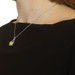 White Gold Lemon Quartz over MOP Diamond Necklace 16" - 18k Square Rose .32ctw