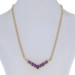 Yellow Gold Amethyst V Bar Necklace 16 1/2" - 14k Oval 6.45ctw