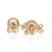 Yellow Gold Diamond Love Knot Stud Earrings - 14k Single Triple Circle Pierced