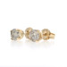 Yellow Gold Diamond Stud Earrings - 14k Round Brilliant 1.10ctw Pierced