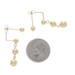 Yellow Gold Graduated Bead Front-Back Dangle Earrings - 14k Pierced