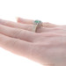 Yellow Gold Emerald & Diamond Halo Ring - 14k Oval .95ctw Floral