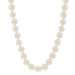 White Gold Pearl Diamond Vintage Knotted Strand Necklace 23 1/2" - 14k .54ctw