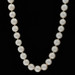White Gold Pearl Diamond Vintage Knotted Strand Necklace 23 1/2" - 14k .54ctw