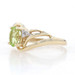 Yellow Gold Peridot & Diamond Bypass Ring - 10k Oval .50ct