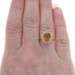 Yellow Gold Citrine Vintage Cocktail Solitaire Ring 10k Oval 2.40ct MilgrainRope