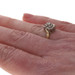Yellow Gold Diamond Cluster Bypass Ring - 10k Round Brilliant .33ctw Floral