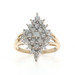 Yellow Gold Diamond Cluster Cocktail Ring - 10k Round Brilliant .25ctw