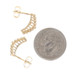 Yellow Gold Diamond J-Hook Earrings - 14k Single .25ctw Pierced