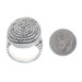 David Yurman Midnight Melange Cable Coil Diamond Cocktail Ring - Sterling 925