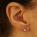 White Gold Diamond Stud Earrings 14k Round Brilliant .56ctw Pierced