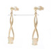 Yellow Gold Australian Opal Dangle Earrings - 14k Oval Cabochon .40ctw Pierced