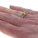Yellow Gold Diamond Heart Duo Two-Stone Bypass Ring - 10k Round Brilliant Love