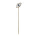 Yellow Gold Sapphire Art Deco Stickpin - 14k Round .16ct Vintage Eye