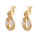 Yellow Gold Diamond Door Knocker Dangle Earrings - 14k Round .30ctw Pierced