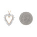 Yellow Gold Diamond Heart Pendant - 10k Round Brilliant .50ctw Love Wreath