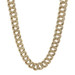 Yellow Gold Double Curb Chain Necklace 16 1/2" - 14k Starter Charm