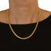 Yellow Gold Herringbone Chain Necklace 18 1/4" - 14k