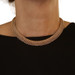 Yellow Gold Woven Mesh Chain Necklace 15" - 14k