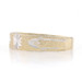 Yellow Gold Men's Wedding Band - 14k Etched Star Ring