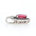 WhiteGold Tourmaline Black Dia Halo Pendant 14k Rect Mx Custom Ct3.71ctw treated