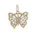 Yellow Gold Butterfly Pendant - 14k Nature Springtime