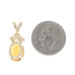 Yellow Gold Citrine Diamond Pendant - 14k Oval 2.08ctw
