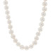 White Gold Cultured Pearl Knotted Strand Necklace 17 3/4" - 14k Beads