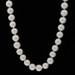 White Gold Cultured Pearl Knotted Strand Necklace 17 3/4" - 14k Beads