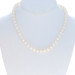 White Gold Cultured Pearl Knotted Strand Necklace 17 3/4" - 14k Beads