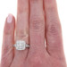 White Gold Diamond Cluster Halo Ring - 14k Invisible Set 1.00ctw Engagement