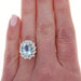Yellow Gold Aquamarine Diamond Halo Ring - 18k Oval 5.61ctw