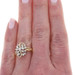 Yellow Gold Diamond Cluster Cocktail Bypass Ring - 14k Round Brilliant .50ctw