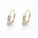 Yellow Gold Diamond Grad Three-Stone Journey Drop Earrings 14k Rd .50ctw Pierced
